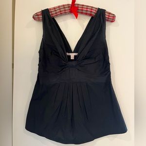 Rebecca Taylor “chelsea” simple sexy bow sleeveless blouse